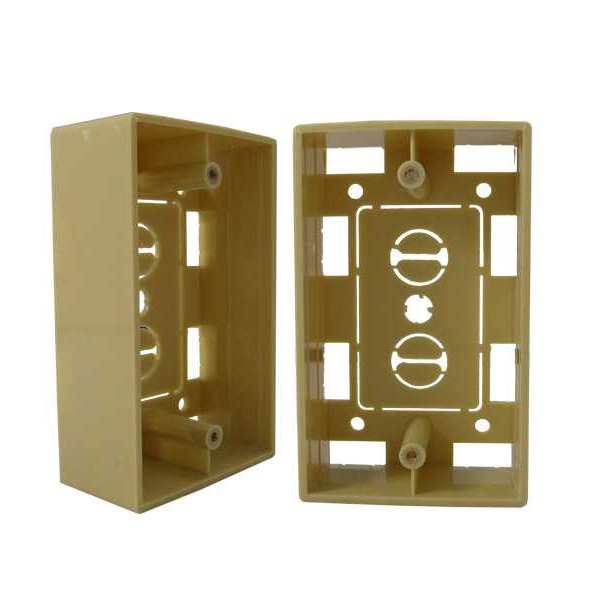 022-119IV Vertical Cable 022 Series Surface Mount Junction Box Single Gang - White