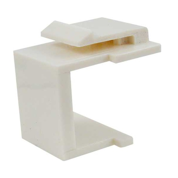 037-325AL Vertical Cable 037 Series Blank Keystone Insert - Almond