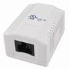 Show product details for 038-352WH Vertical Cable 038 Series Surface Mount Box With 1-Port CAT5E RJ45 Jack - White