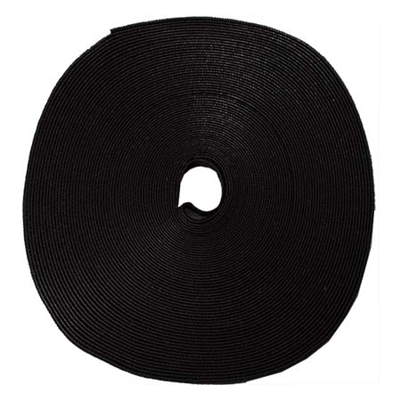 045-V34/75BK Vertical Cable 3/4" Wide Velcro Tie Wrap - 75' Roll - Black