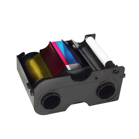 045000 HID Fargo EZ YMCKO Cartridge - Full Color with Resin Black and Clear Overlay Panel - 250 Images