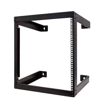 047-WFJ-1253 Vertical Cable 12U Open Wall Mount Rack 18" Depth