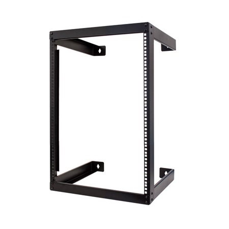 047-WFJ-1653 Vertical Cable 16U Open Wall Mount Rack 18" Depth