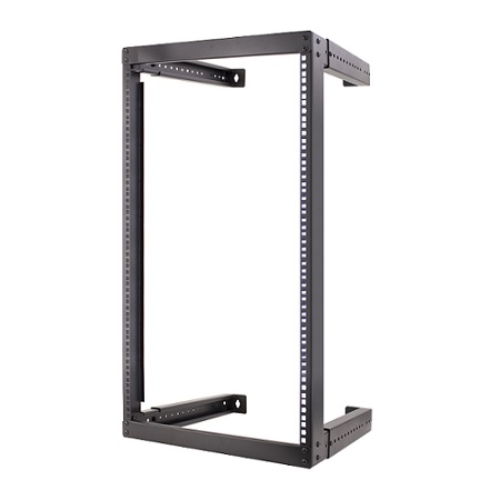 047-WFM-2026 Vertical Cable 20U Open Wall Mount Rack 18"-30" Adjustable Depth