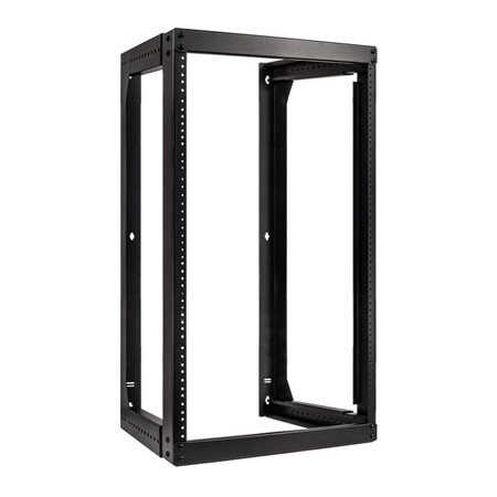 047-WTH-1618 Vertical Cable 16U Open Wall Mount Rack 18"-30" Adjustable Depth