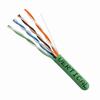 054-446GR Vertical Cable 054-446 Series 24 AWG 4 Unshielded Twisted Pair Solid Bare Copper CMR Non-Plenum Cat5e Cable - 1000' Pull Box - Green