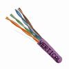 Show product details for 054-448PR Vertical Cable 054-448 Series 24 AWG 4 Unshielded Twisted Pair Solid Bare Copper CMR Non-Plenum Cat5e Cable - 1000' Pull Box - Purple