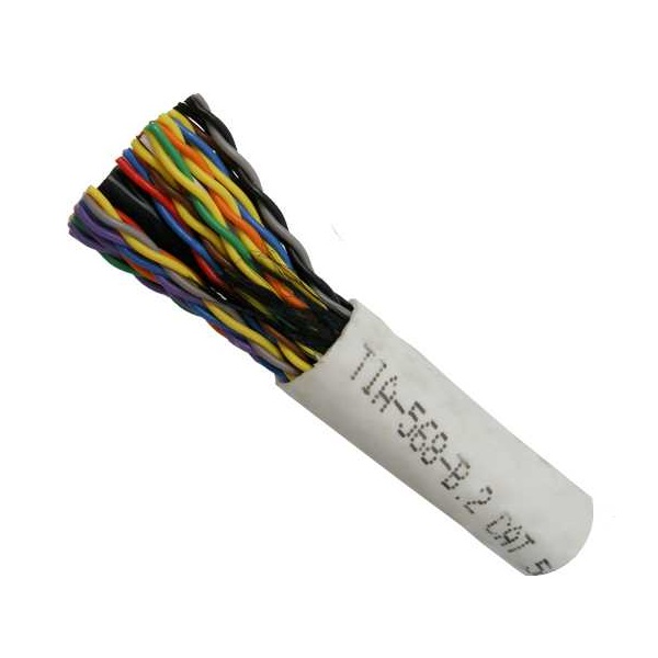 054-452WH Vertical Cable 054-452 Series 24 AWG 4 Unshielded Twisted Pair Solid Bare Copper CMR Non-Plenum Cat5e Cable - 1000' Wooden Spool - White
