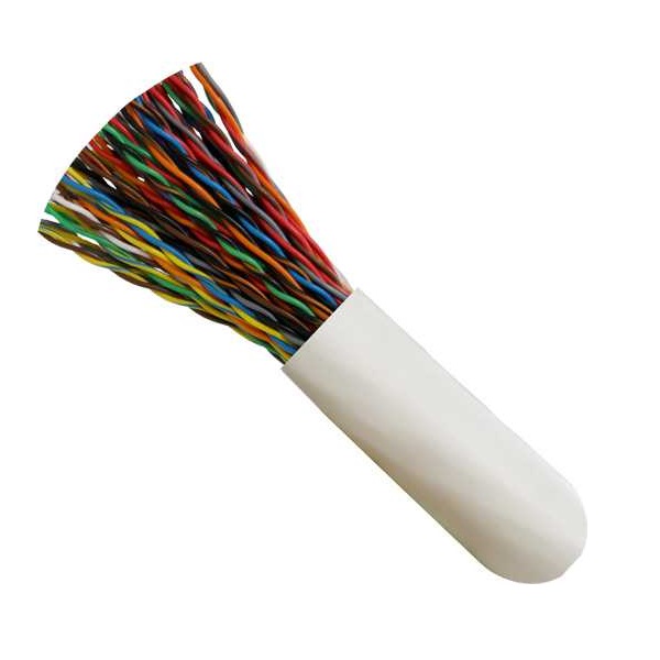 054-456/WH Vertical Cable 054-456 Series 24 AWG 4 Unshielded Twisted Pair Solid Bare Copper CMR Non-Plenum Cat5e Cable - 1000' Wooden Spool - White
