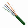 Show product details for 055-454/P/GR Vertical Cable 055-454 Series 24 AWG 8 Unshielded Twisted Pair Solid Bare Copper CMP Plenum Cat5e Cable - 1000' Pull Box - Green