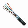 057-468/S/BK Vertical Cable 057-468 Series 24 AWG 4 Shielded Twisted Pair Solid Bare Copper CMR Non-Plenum Cat5e Cable - 1000' Pull Box - Black