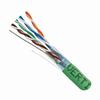 057-470/S/GR Vertical Cable 057-470 Series 24 AWG 4 Shielded Twisted Pair Solid Bare Copper CMR Non-Plenum Cat5e Cable - 1000' Pull Box - Green