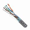057-471/S/GY Vertical Cable 057-471 Series 24 AWG 4 Shielded Twisted Pair Solid Bare Copper CMR Non-Plenum Cat5e Cable - 1000' Pull Box - Gray