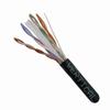 060-610/U/BK Vertical Cable 060-610 Series 23 AWG 4 Unshielded Twisted Pair Solid Bare Copper CMR Non-Plenum Cat6 Cable - 1000' Pull Box - Black