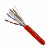 Show product details for 060-624/U/RD Vertical Cable 060-624 Series 23 AWG 4 Unshielded Twisted Pair Solid Bare Copper CMR Non-Plenum Cat6 Cable - 1000' Pull Box - Red