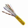 060-628/U/YL Vertical Cable 060-628 Series 23 AWG 4 Unshielded Twisted Pair Solid Bare Copper CMR Non-Plenum Cat6 Cable - 1000' Pull Box - Yellow