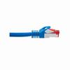 Show product details for 076-1002/05BL Vertical Cable 26 AWG 4 Shielded Twisted Pair Stranded Bare Copper CM Non-Plenum Cat6A - 6" Patch Cord - Blue