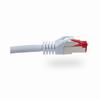 076-1017/1WH Vertical Cable 26 AWG 4 Shielded Twisted Pair Stranded Bare Copper CM Non-Plenum Cat6A - 1ft Patch Cord - White