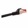 Show product details for 076-1028/3BK Vertical Cable 26 AWG 4 Shielded Twisted Pair Stranded Bare Copper CM Non-Plenum Cat6A - 3ft Patch Cord - Black