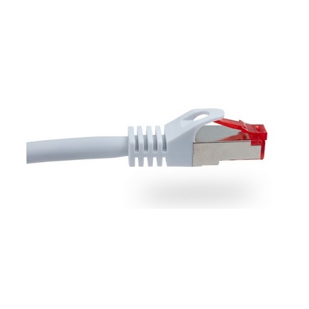 076-1035/3WH Vertical Cable 26 AWG 4 Shielded Twisted Pair Stranded Bare Copper CM Non-Plenum Cat6A - 3ft Patch Cord - White