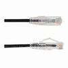 Show product details for 077-2010/05BK Vertical Cable 28 AWG 4 Unshielded Twisted Pair Stranded Bare Copper CM Non-Plenum Cat6A - 6" Patch Cord - Black