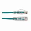 Show product details for 077-2012/05GR Vertical Cable 28 AWG 4 Unshielded Twisted Pair Stranded Bare Copper CM Non-Plenum Cat6A - 6" Patch Cord - Green