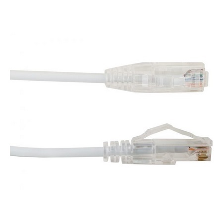 077-2017/05WH Vertical Cable 28 AWG 4 Unshielded Twisted Pair Stranded Bare Copper CM Non-Plenum Cat6A - 6" Patch Cord - White