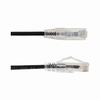 Show product details for 077-2019/1BK Vertical Cable 28 AWG 4 Unshielded Twisted Pair Stranded Bare Copper CM Non-Plenum Cat6A - 1ft Patch Cord - Black