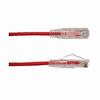 Show product details for 077-2025/1RD Vertical Cable 28 AWG 4 Unshielded Twisted Pair Stranded Bare Copper CM Non-Plenum Cat6A - 1ft Patch Cord - Red