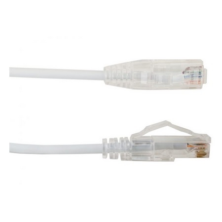 077-2026/1WH Vertical Cable 28 AWG 4 Unshielded Twisted Pair Stranded Bare Copper CM Non-Plenum Cat6A - 1ft Patch Cord - White