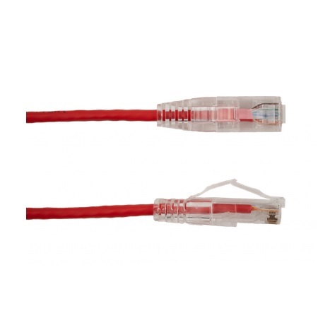 077-2034/2RD Vertical Cable 28 AWG 4 Unshielded Twisted Pair Stranded Bare Copper CM Non-Plenum Cat6A - 2ft Patch Cord - Red