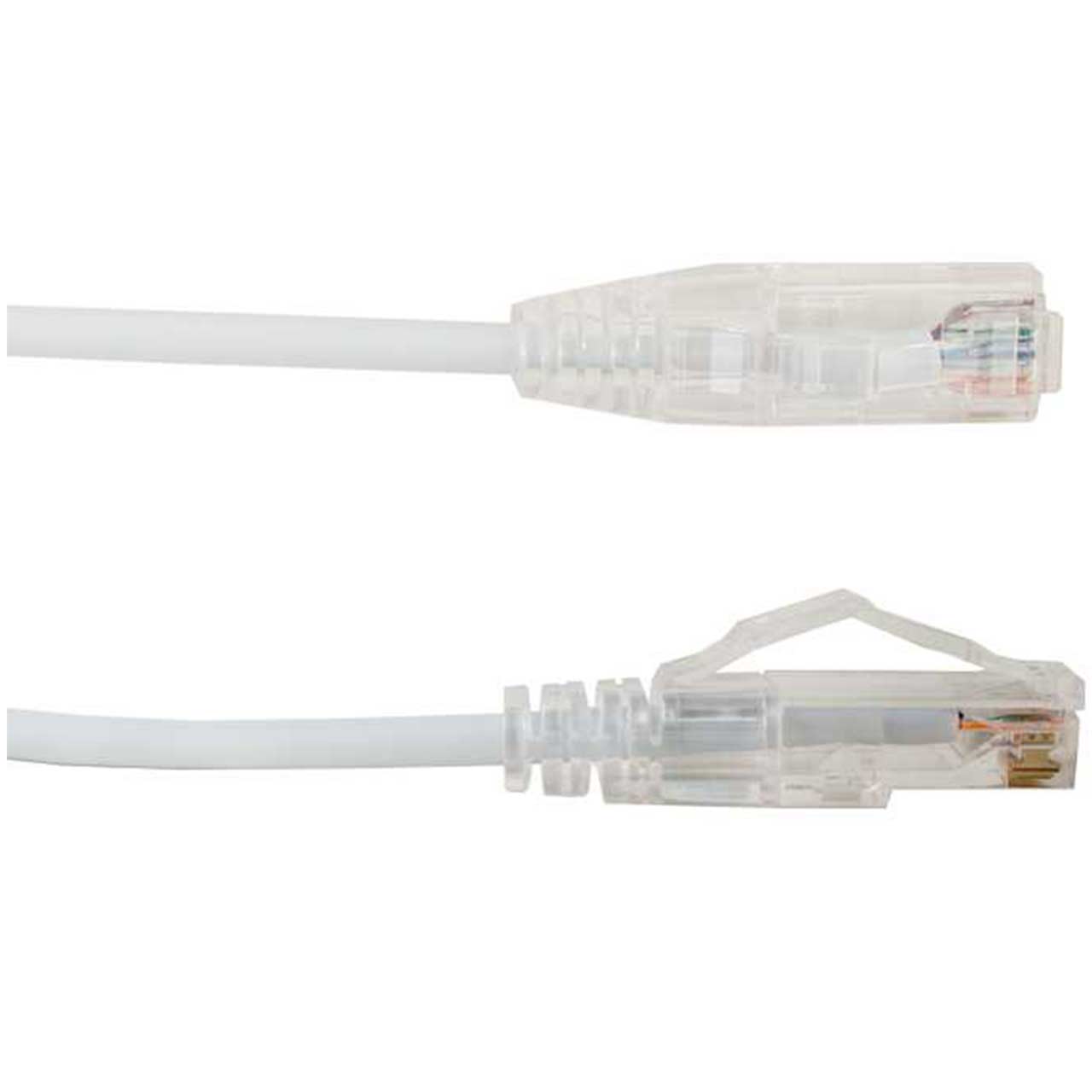 077-2035/2WH Vertical Cable 28 AWG 4 Unshielded Twisted Pair Stranded Bare Copper CM Non-Plenum Cat6A - 2ft Patch Cord - White