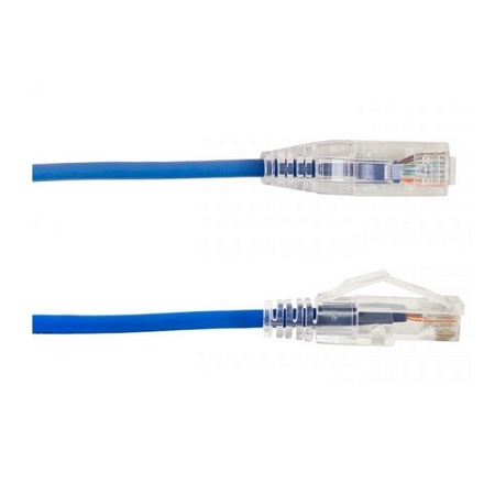 077-2038/3BL Vertical Cable 28 AWG 4 Unshielded Twisted Pair Stranded Bare Copper CM Non-Plenum Cat6A - 3ft Patch Cord - Blue