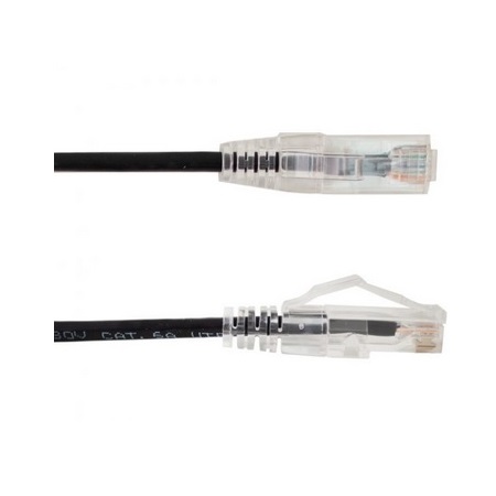 077-2046/5BK Vertical Cable 28 AWG 4 Unshielded Twisted Pair Stranded Bare Copper CM Non-Plenum Cat6A - 5ft Patch Cord - Black