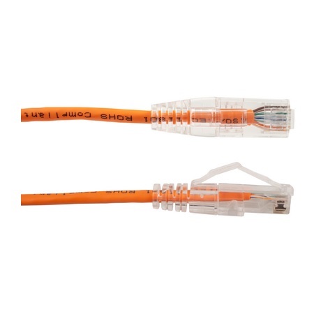 077-2050/5OR Vertical Cable 28 AWG 4 Unshielded Twisted Pair Stranded Bare Copper CM Non-Plenum Cat6A - 5ft Patch Cord - Orange