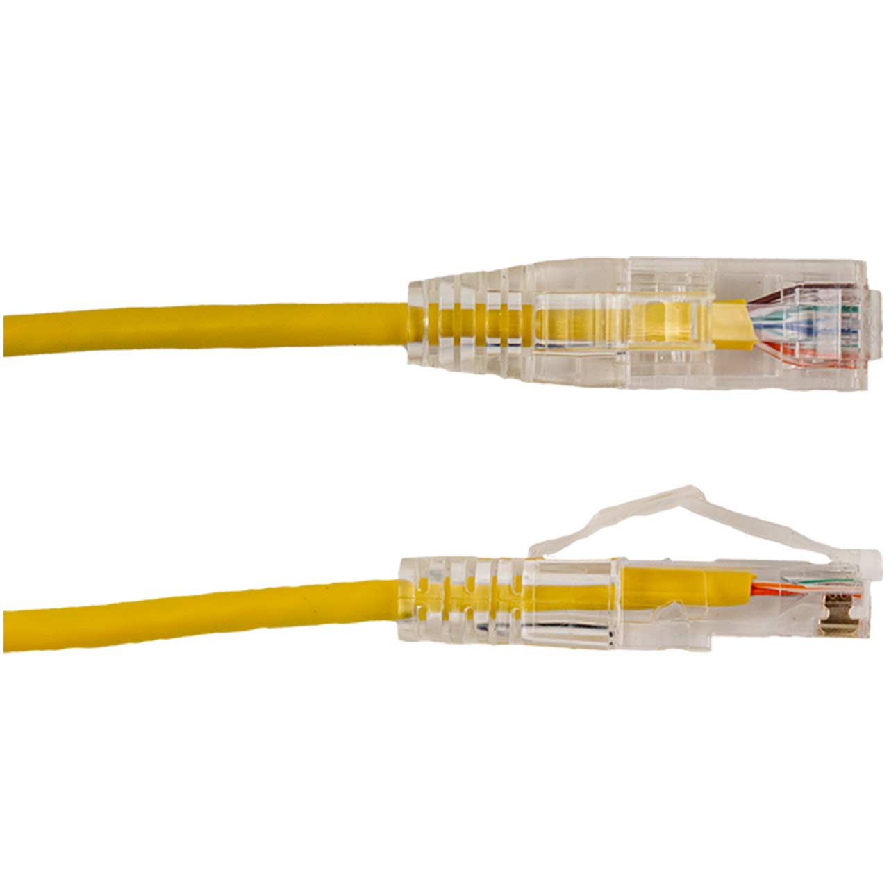 077-2054/5YL Vertical Cable 28 AWG 4 Unshielded Twisted Pair Stranded Bare Copper CM Non-Plenum Cat6A - 5ft Patch Cord - Yellow