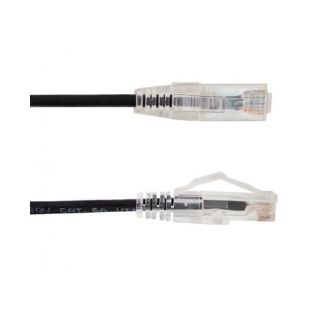 077-2073/10BK Vertical Cable 28 AWG 4 Unshielded Twisted Pair Stranded Bare Copper CM Non-Plenum Cat6A - 10ft Patch Cord - Black