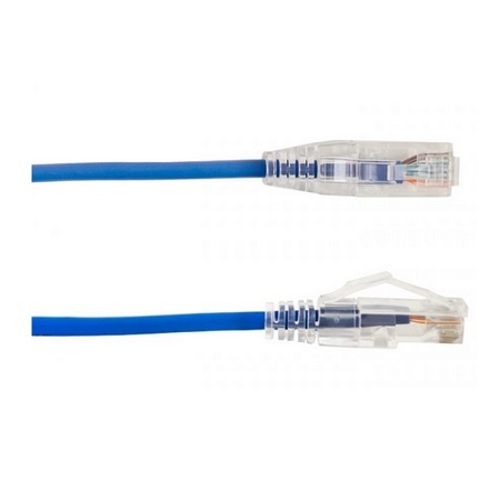 077-2074/10BL Vertical Cable 28 AWG 4 Unshielded Twisted Pair Stranded Bare Copper CM Non-Plenum Cat6A - 10ft Patch Cord - Blue
