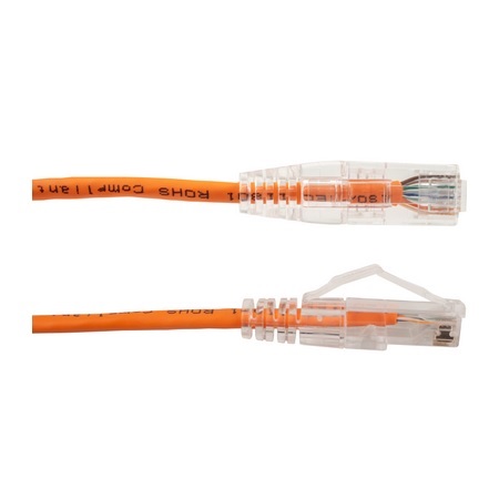 077-2104/25OR Vertical Cable 28 AWG 4 Unshielded Twisted Pair Stranded Bare Copper CM Non-Plenum Cat6A - 25ft Patch Cord - Orange