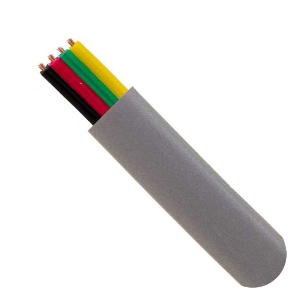 091-719/4C/1K Vertical Cable 091-719 Series 28 AWG Silver Satin Phone Wire - 1000ft Spool