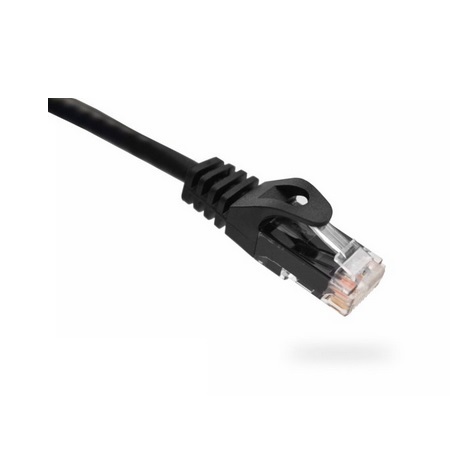 094-795/1BK Vertical Cable 24 AWG 4 Unshielded Twisted Pair Stranded Bare Copper CM Non-Plenum Cat6 Cable - 1ft Patch Cord - Black