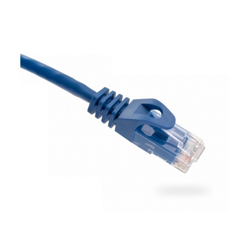 094-796/1BL Vertical Cable 24 AWG 4 Unshielded Twisted Pair Stranded Bare Copper CM Non-Plenum Cat6 Cable - 1ft Patch Cord - Blue