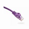 Show product details for 094-800/1PR Vertical Cable 24 AWG 4 Unshielded Twisted Pair Stranded Bare Copper CM Non-Plenum Cat6 Cable - 1ft Patch Cord - Purple