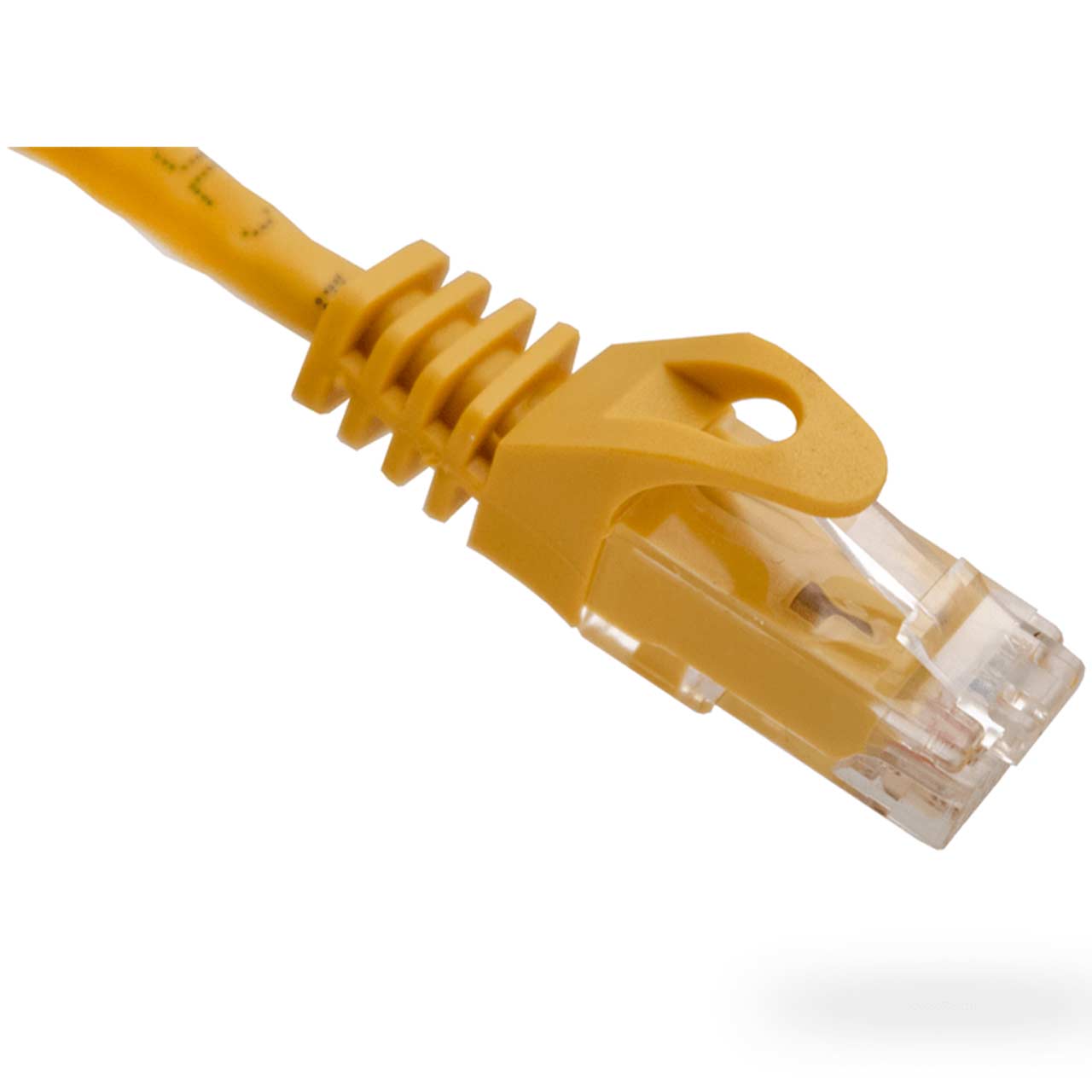 094-8219/4YL Vertical Cable 24 AWG 4 Unshielded Twisted Pair Stranded Bare Copper CM Non-Plenum Cat6 Cable - 4ft Patch Cord - Yellow