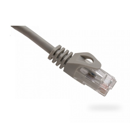 094-843/10GY Vertical Cable 24 AWG 4 Unshielded Twisted Pair Stranded Bare Copper CM Non-Plenum Cat6 Cable - 10ft Patch Cord - Gray