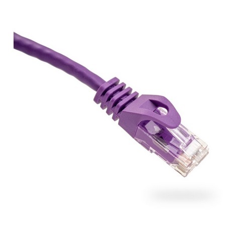 094-845/10PR Vertical Cable 24 AWG 4 Unshielded Twisted Pair Stranded Bare Copper CM Non-Plenum Cat6 Cable - 10ft Patch Cord - Purple