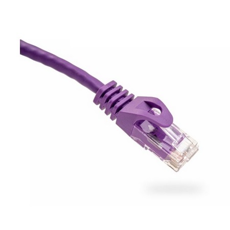 094-854/14PR Vertical Cable 24 AWG 4 Unshielded Twisted Pair Stranded Bare Copper CM Non-Plenum Cat6 Cable - 14ft Patch Cord - Purple