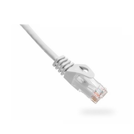 094-856/14WH Vertical Cable 24 AWG 4 Unshielded Twisted Pair Stranded Bare Copper CM Non-Plenum Cat6 Cable - 14ft Patch Cord - White