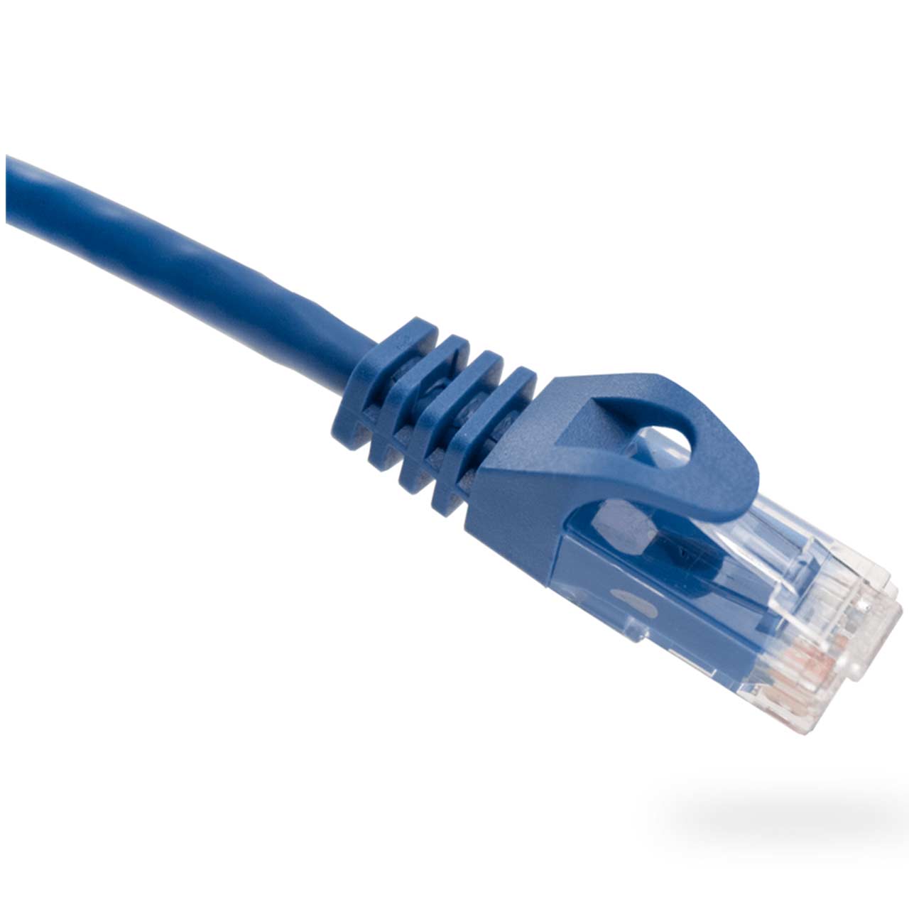094-859/20BL Vertical Cable 24 AWG 4 Unshielded Twisted Pair Stranded Bare Copper CM Non-Plenum Cat6 Cable - 20ft Patch Cord - Blue