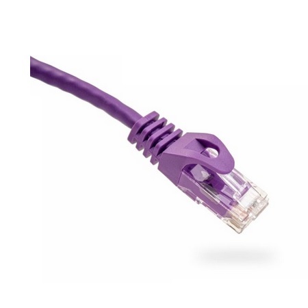 094-872/25PR Vertical Cable 24 AWG 4 Unshielded Twisted Pair Stranded Bare Copper CM Non-Plenum Cat6 Cable - 25ft Patch Cord - Purple